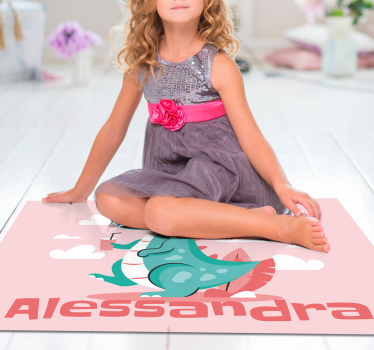 Personalized Dragon custom floor mat - TenStickers