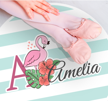 Flamingo Decor custom floor mat - TenStickers