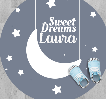Personalized Moon Design custom floor mat - TenStickers