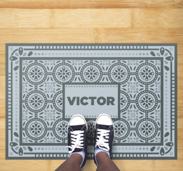 Personalized Mosaic custom floor mat - TenStickers