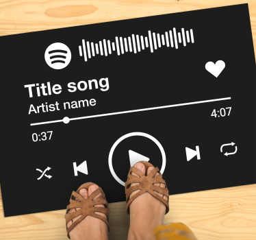 Personalized Music Interface custom floor mat - TenStickers