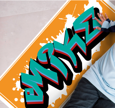 Name Artwork custom floor mat - TenStickers