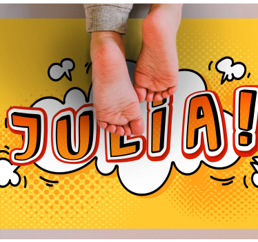 Graffiti name cloud kids rug - TenStickers