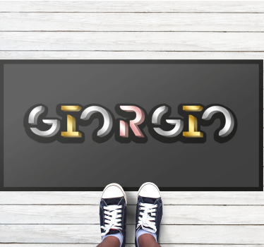 Custom floor mat personalized name design - TenStickers