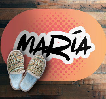 Name Design custom floor mat - TenStickers