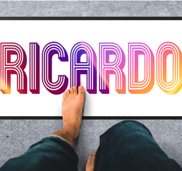 Custom Name neon teenage bedroom rug - TenStickers