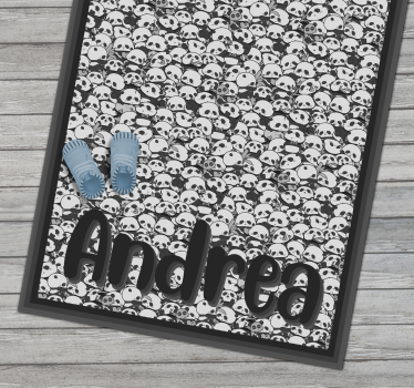 Personalized Pandas custom floor mat - TenStickers