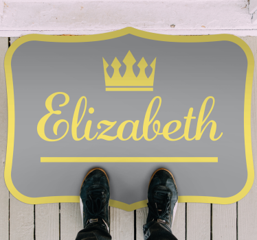 Personalised royal crown entrance hall rug - TenStickers