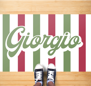 Italian flag custom floor mat - TenStickers