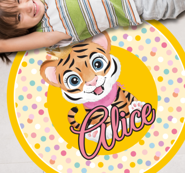 Personalized Tiger custom floor mat - TenStickers