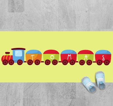 Personalized Train custom floor mat - TenStickers