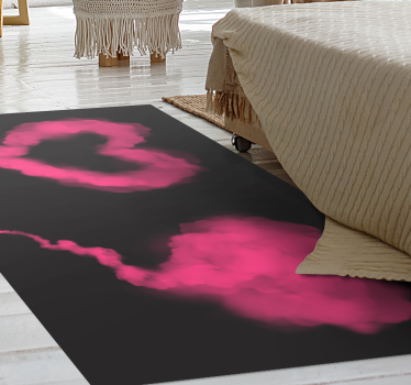 Pink heart haze bedroom carpet - TenStickers