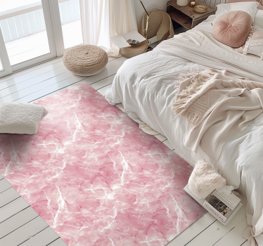 Pink pastel shade marble rug - TenStickers
