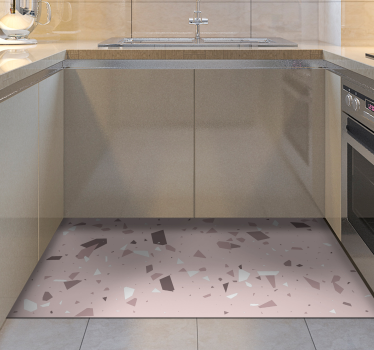Pink textured kitchen vinyl rug - TenStickers