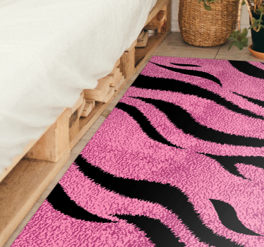 Pink tiger skin animal print carpet - TenStickers
