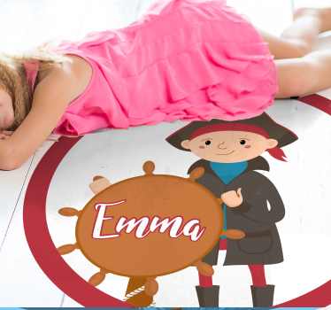 Pirate Customizable custom floor mat - TenStickers
