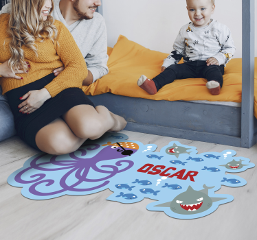 pirate octopus animal vinyl carpet - TenStickers