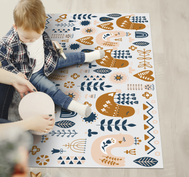 Playful Nursery Patterns kids carpet - TenStickers