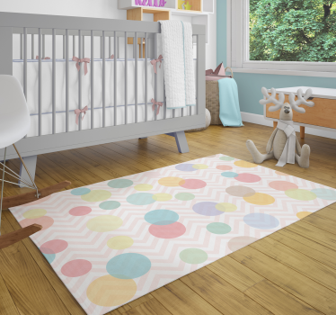 polka dots pastel shades babies vinyl carpet - TenStickers