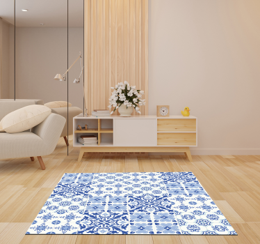 portuguese tiles living room rug - TenStickers
