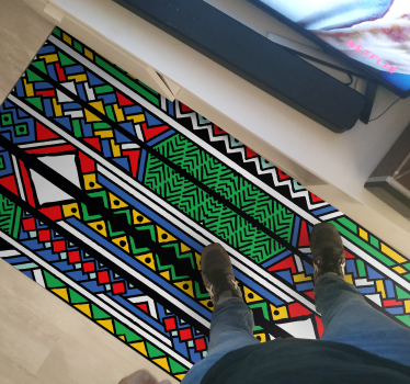 Primary colour tribal  ethnic style rugs - TenStickers