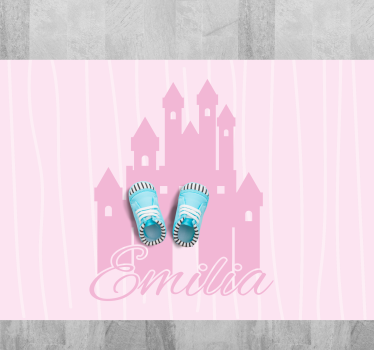 Princess Castle custom floor mat - TenStickers