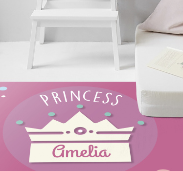 PRINCESS CROWN ART custom floor mat - TenStickers