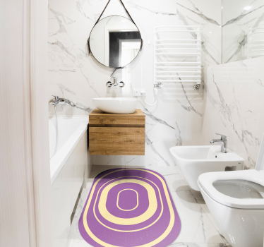 purple oval minimalist carpet - TenStickers