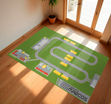 Racetrack Playground custom floor mat - TenStickers