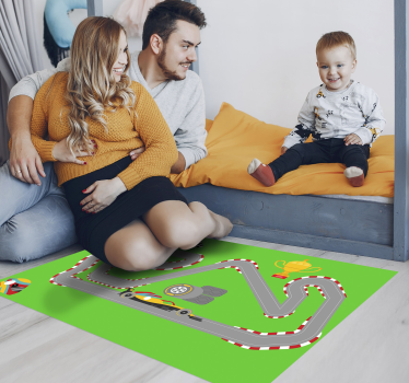 Racing car track mat - TenStickers