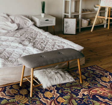 Realistic Paisley Illustration vinyl living room rug - TenStickers
