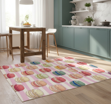 Retro macaroons kitchen vinyl mat - TenStickers