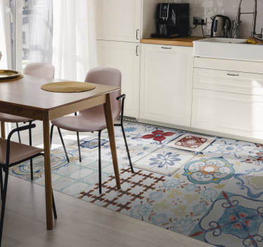Retro mosaic kitchen tile tile mat - TenStickers