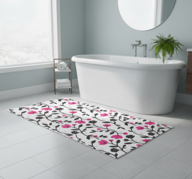Rose texture bathroom mat - TenStickers