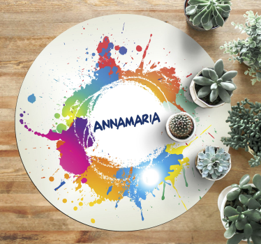 Splashes with name teenage bedroom rug - TenStickers