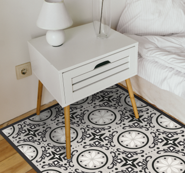 Geometric ornate design bedroom carpet - TenStickers