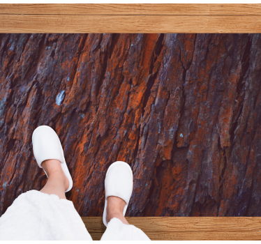 Rustic bark wood effect rug - TenStickers