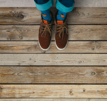 Rustic Surface wood effect rug - TenStickers