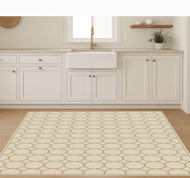 Sandy beige pattern kitchen vinyl mat - TenStickers