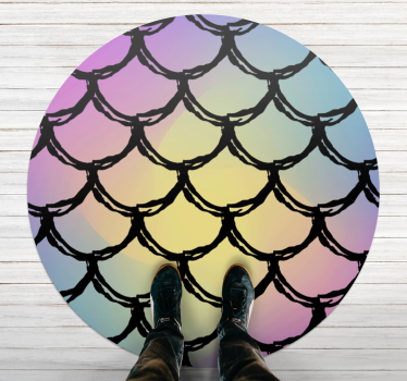 Bathroom mat with scales gradient pattern - TenStickers