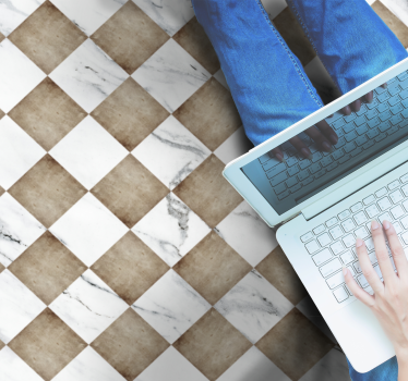 Sepia "Gadir" tile vinyl mat - TenStickers