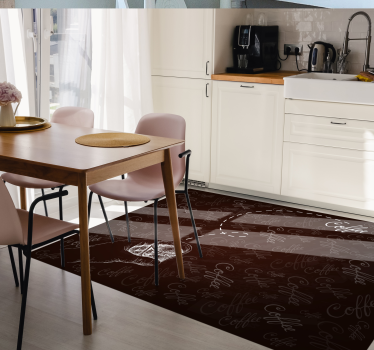 Shot of coffee kitchen flooring - TenStickers