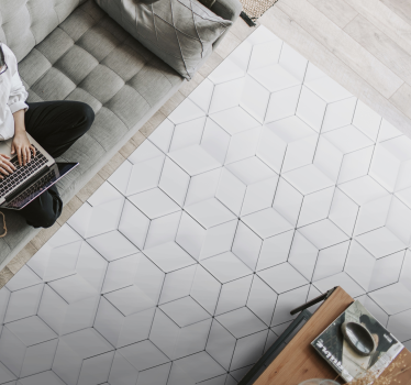 Simplistic geometric vinyl carpet - TenStickers