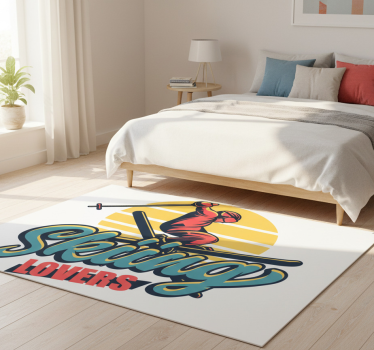 Skiing lovers bedroom carpet - TenStickers