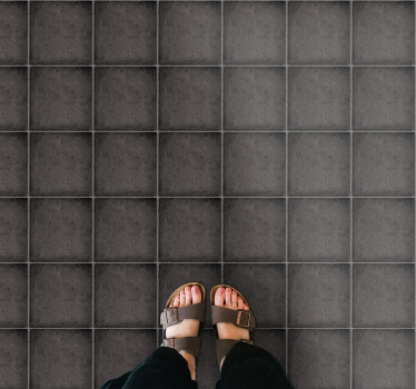 Slate tile look stone effect vinyl rug - TenStickers