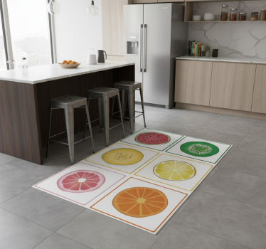 Sliced fruit kitchen vinyl mat - TenStickers