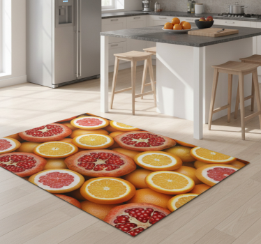 Sliced fruits kitchen vinyl mat - TenStickers