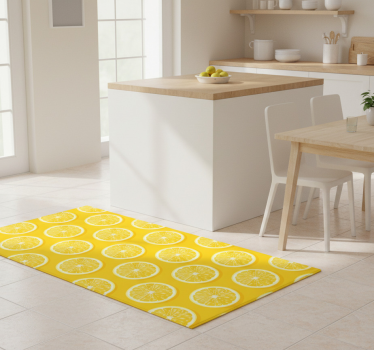 Sliced lemons kitchen vinyl mat - TenStickers