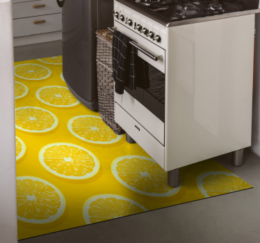 Sliced lemons texture rug - TenStickers
