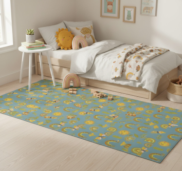 Sloppy thick hand-drawn pattern bedroom carpet - TenStickers
